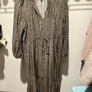 Leopard Print Midi Dress